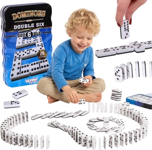 Klasické domino Woopie v kovovej krabičke