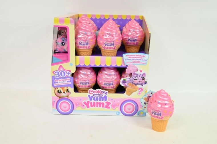 Cookeez Makery Yum Yumz voňavý plyšáčik v kornúte