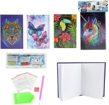 Kreatívny diamantový denník 14,5 × 21 cm – sada s nalepovacími kamienkami