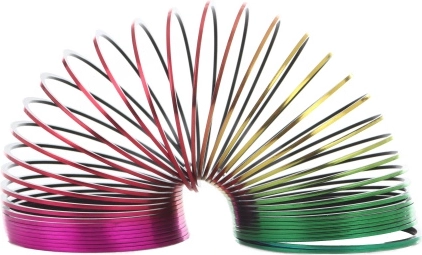 Dúhová pružina v metalických farbách