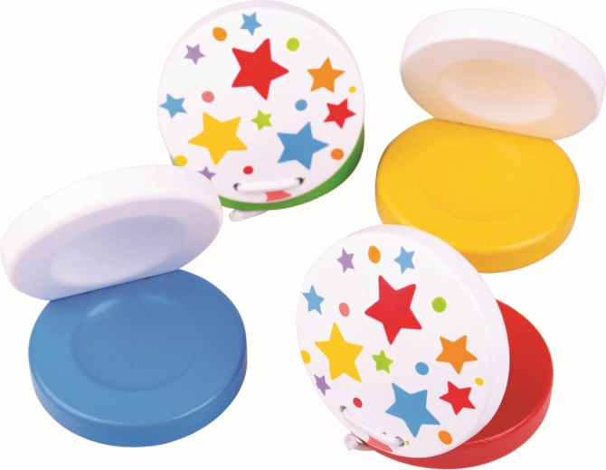 bigjigs toys kastanety s hviezdičkami – modré