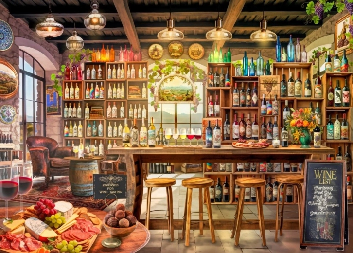 Bluebird puzzle Ochutnávka vín 500 dielikov