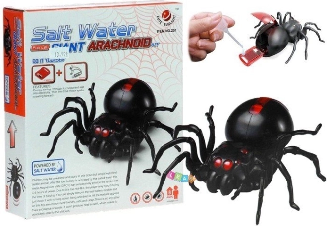 Kreatívna sada Pavúk poháňaný slanou vodou DIY čierny