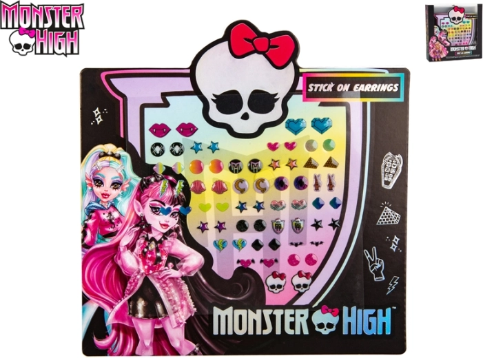 Nalepovacie náušnice MONSTER HIGH – sada 24 kusov pre deti