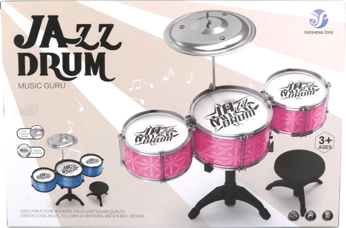 Detská sada bubnov so stoličkou Yuesheng Toys