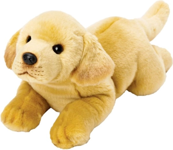 Plyšový pes labrador ležiaci 38 cm