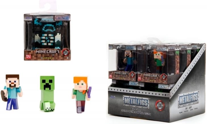 Minecraft kovová zberateľská figúrka 6,5 cm – Steve, Alex, Creeper alebo Warden