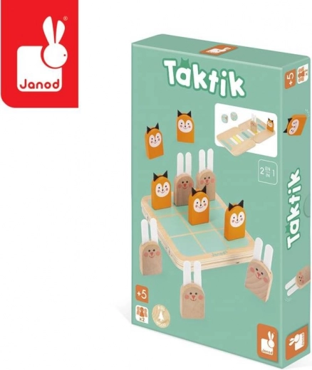 Janod - Dve strategické hry v jednom: Piškvorky a Závod Taktik pre deti od 5 rokov