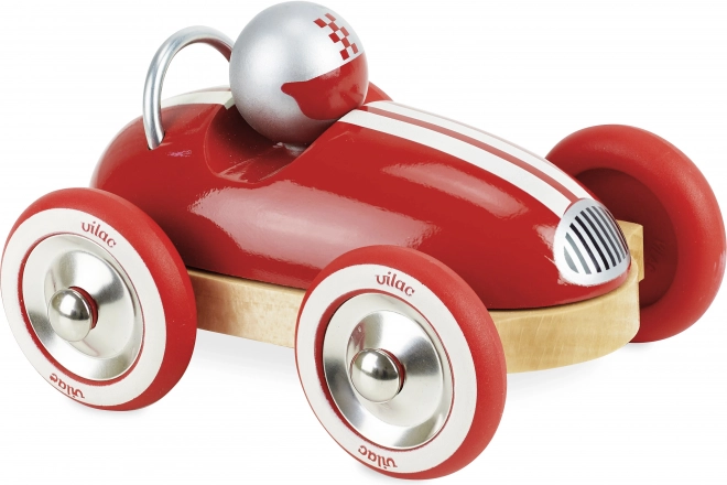 Drevené auto Roadster vintage červené