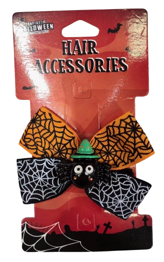 Halloweenska spona do vlasov pavúčik a mašľa