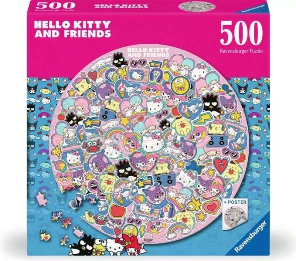 Ravensburger okrúhle puzzle Hello Kitty 500 dielikov