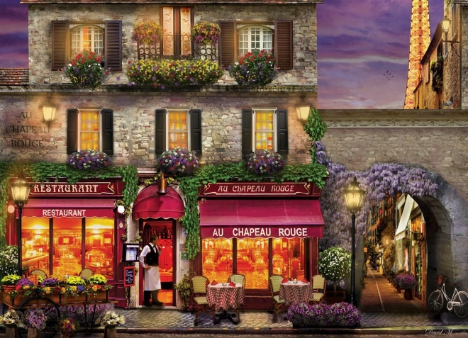 Puzzle EUROGRAPHICS Reštaurácia The Red Hat, Paríž – 1000 dielikov