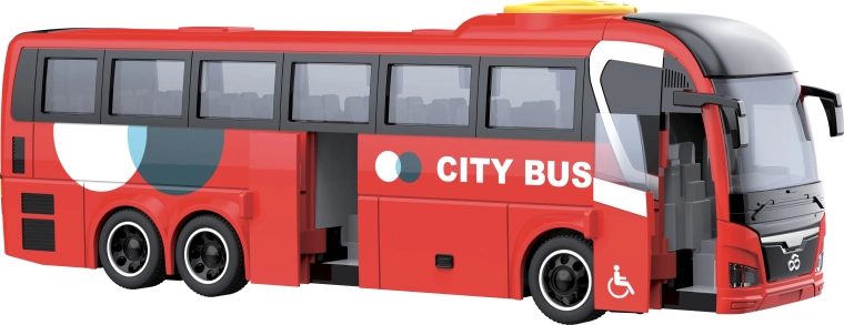 City Service Car mestský autobus 1:16 červený