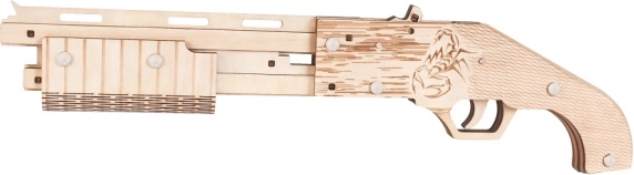 Drevené 3D puzzle zbraň na gumičky Mossberg