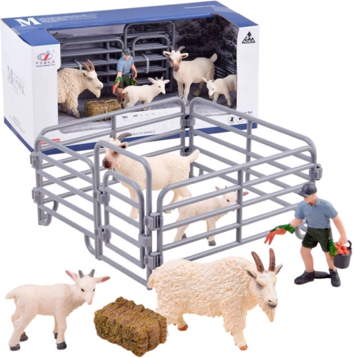 Séria zvieratá farma – sada kôz z ohrady, figúrky – Koza