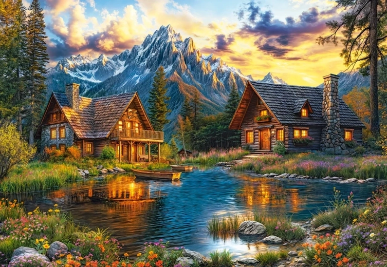 Puzzle Letný večer 1000 dielikov CASTORLAND