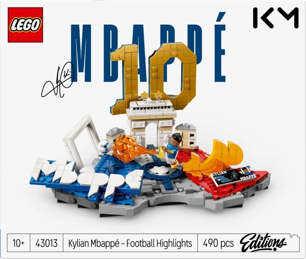 Minifigúrka Kyliana Mbappého v akčnej póze