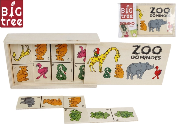 Drevené domino so zvieratkami Big Tree