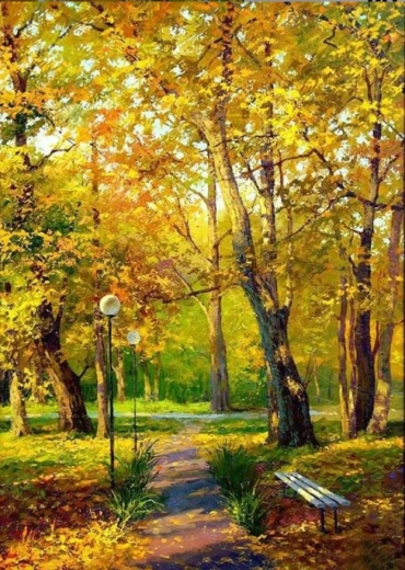 Norimpex maľovanie podľa čísel Zlatá jeseň v lese 40 × 50 cm