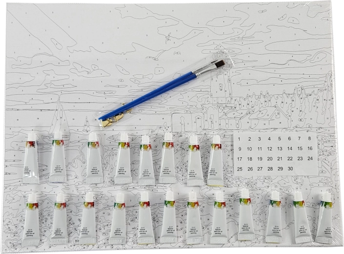 Kompletná sada s farbami a štetcami