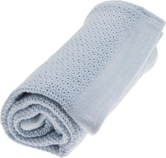 VINTER & BLOOM deka z organickej bavlny Soft Grid True Blue
