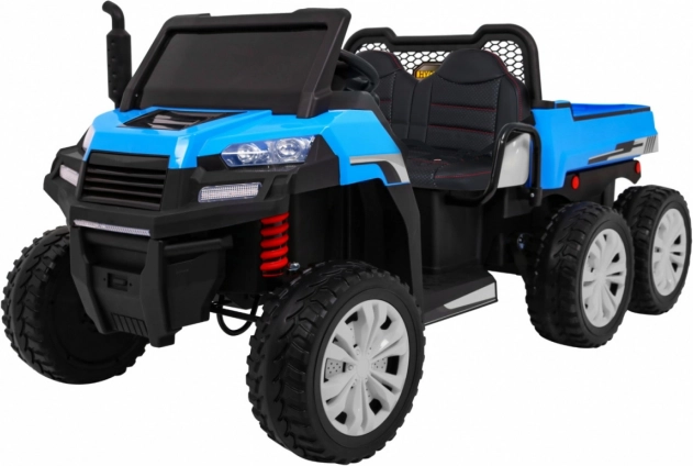 detské elektrické auto farmer truck 4x4 s výklopnou korbou, pre 2 deti, modré