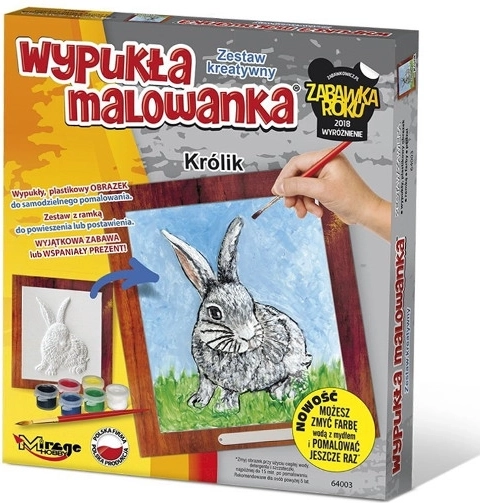 Vypuklá 3D omaľovánka – králik od MIRAGE HOBBY