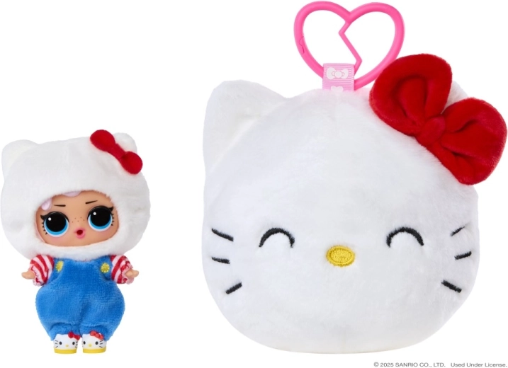 L.O.L. Surprise! Hello Kitty and Friends plyšová bábika s obojstranným príveskom - 1 kus