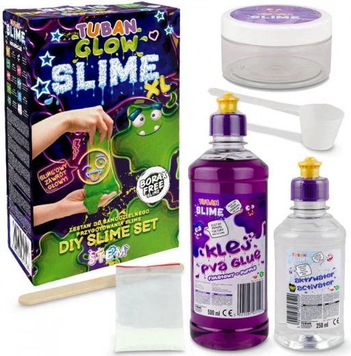 TUBAN slime sada XL svietiaca v tme