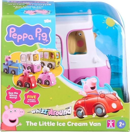 Peppa Pig Whizz-Around zmrzlinárska dodávka dedka Psa na batérie