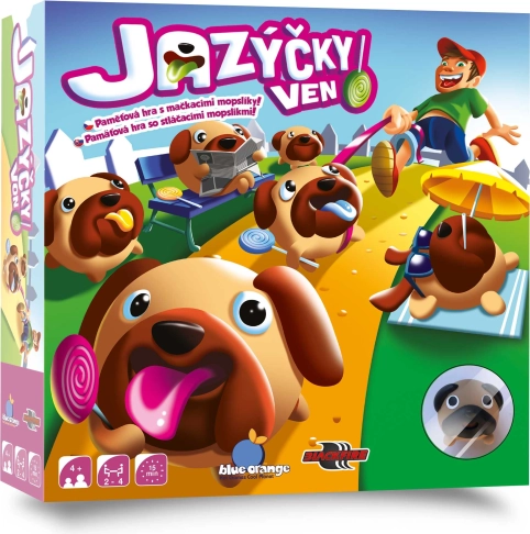 Jazyčky von! Pamäťová hra s mopslíkmi