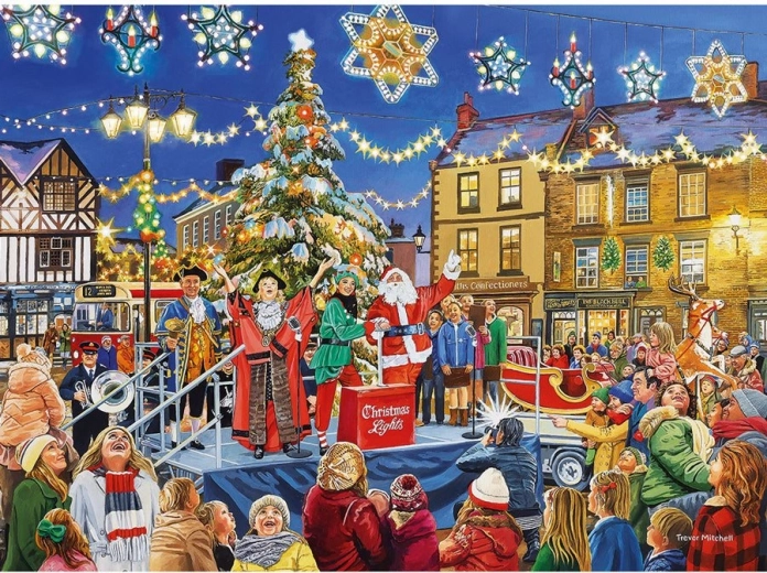Puzzle Vianočné rozsvietenie 1000 dielikov GIBSONS
