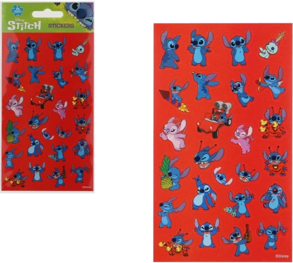 Opakovane použiteľné nálepky Lilo & Stitch – 25 kusov