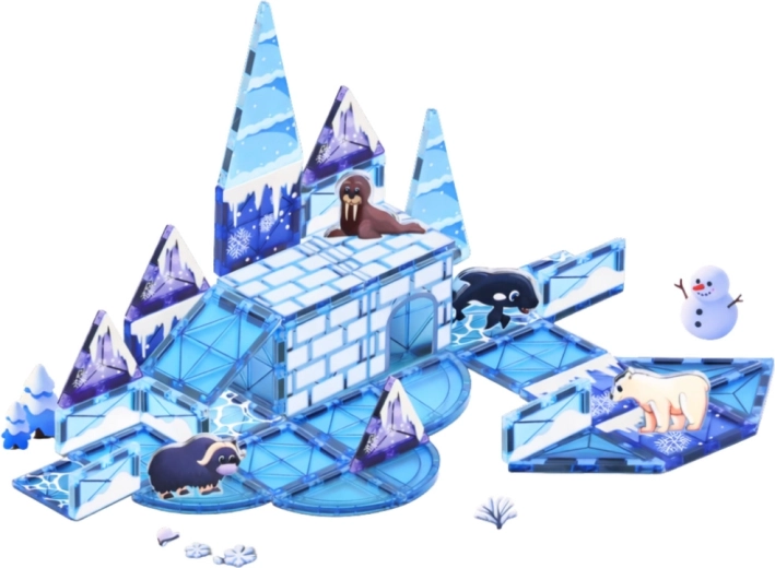 Priehľadné modré panely ako ľad