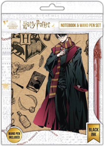 Harry Potter blok s perom Navy & Gold