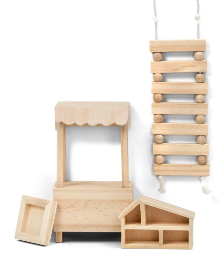 DIY doplnky z prírodného dreva pripravené na dotvorenie