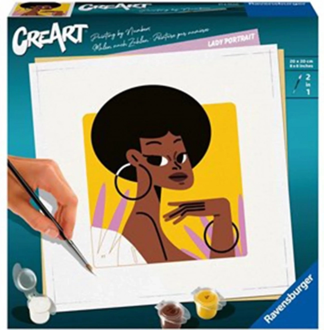 CreArt portrét – maľovanie podľa čísel 20 × 20 cm