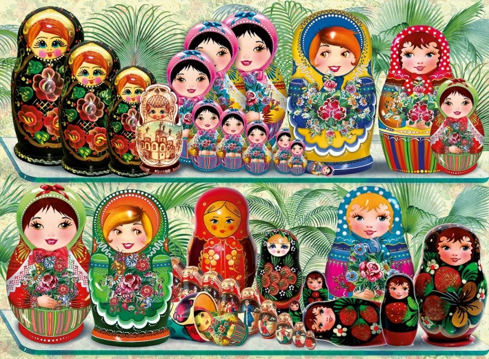 Puzzle Matrjošky 6000 dielikov