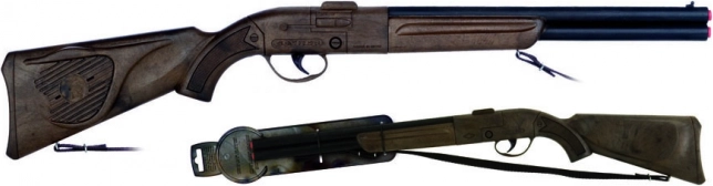 Kovbojská puška čierna so zvukom