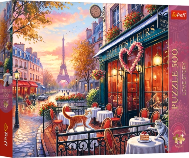 Trefl Premium Plus puzzle 500 dielikov Love story: láska v Paríži