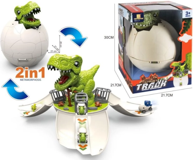 Dinosaurus 2v1 – vystreľovač autíčok v dinosaurom vajci