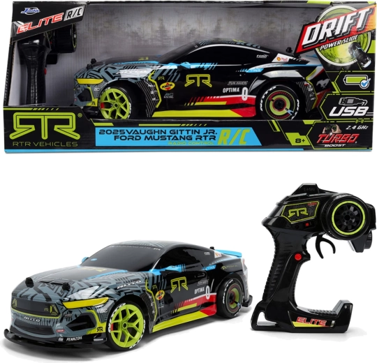Diaľkovo ovládaný Ford Mustang RTR 2025 Vaughn Gittin Jr. 1:10 s driftom a Turbo Boost