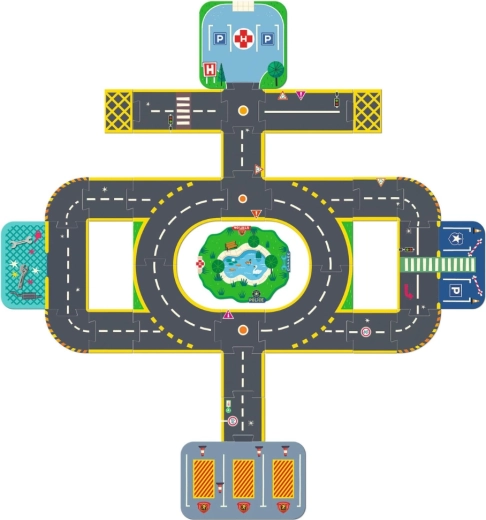 Veľký kruhový objazd a heliport