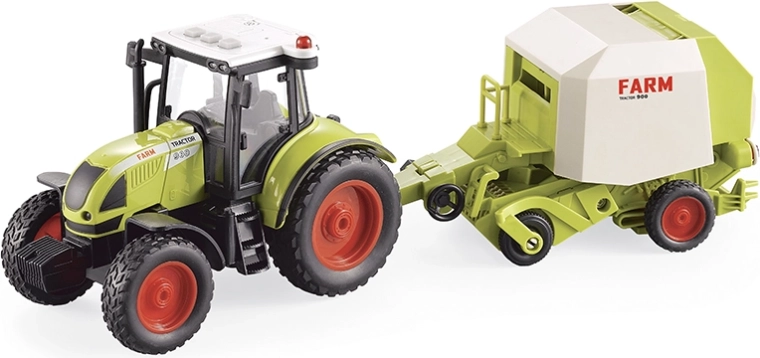 Farmársky traktor s prívesom 1:16 so svetlami a zvukmi