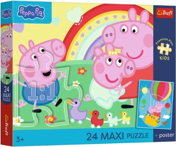 Detské puzzle Maxi PremPlus Kids Świnkowe dni - 1 kus