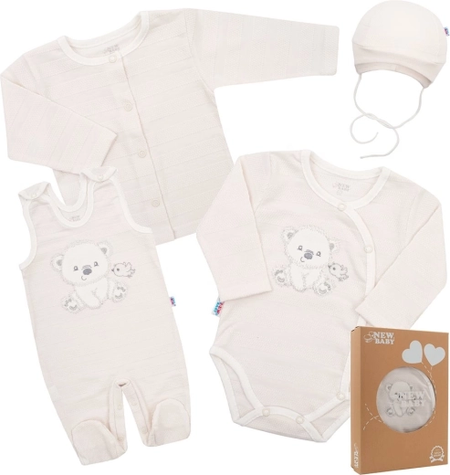Dojčenská sada do pôrodnice New Baby Sweet Bear béžová 56 (0–3 m)
