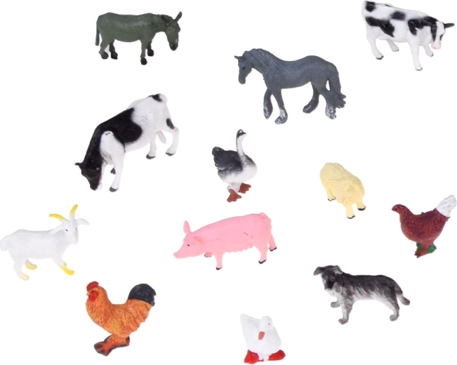 12 figúrok hospodárskych zvierat pre scénky z farmy