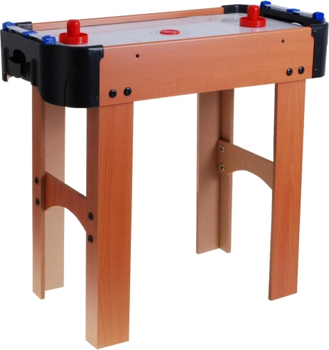 Air hockey pre deti s imitáciou dreva s ventilátorom a príslušenstvom – Drevo