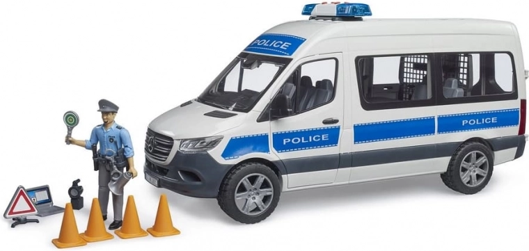 Bruder policajná zásahová dodávka Mercedes-Benz Sprinter 1:16