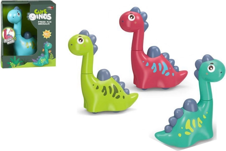 Zábavná hračka pre najmenších – dinosaurus Press & Go